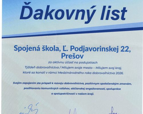 Ďakovný list