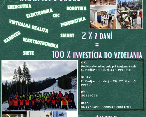 Podporte školu, ktorá ide s dobou_darujte nám 2 _ z vašich daní